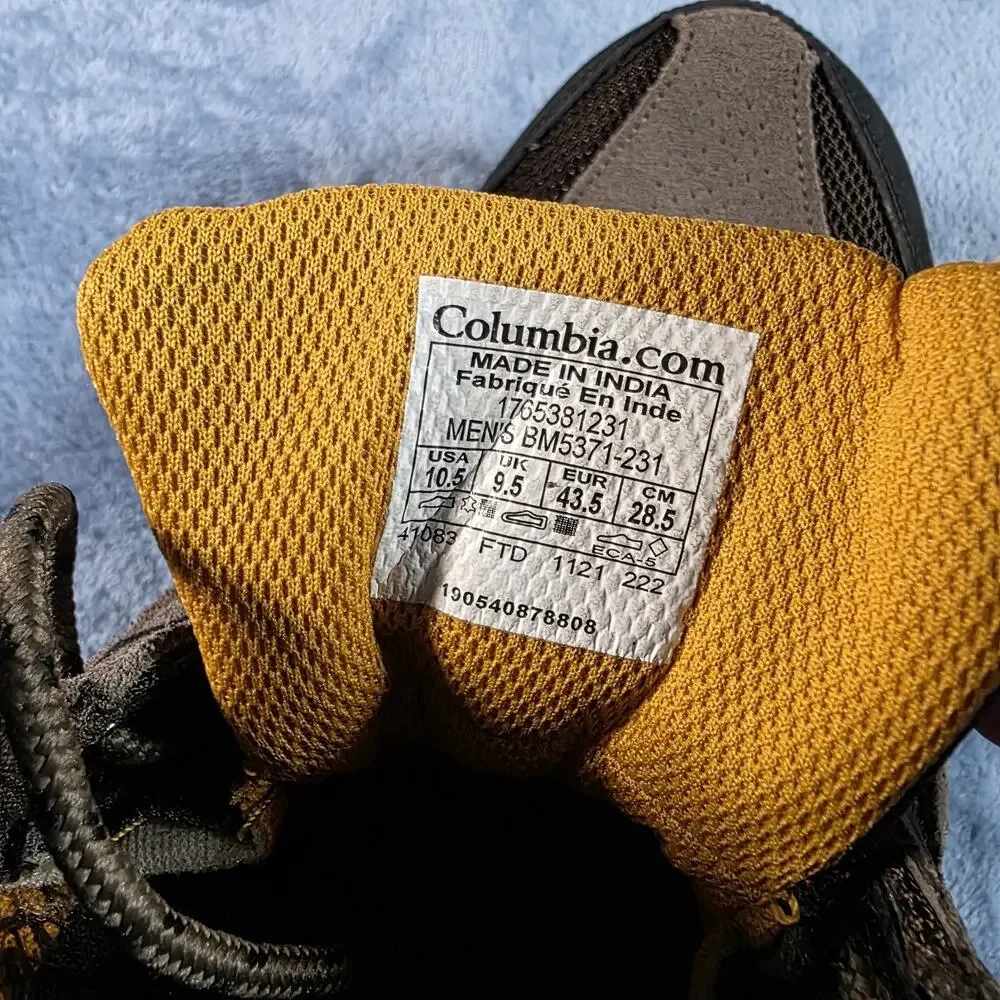 Columbia Crestwood Mid Waterproof Hiking Boots Men 10.5 Brown BM5371-231